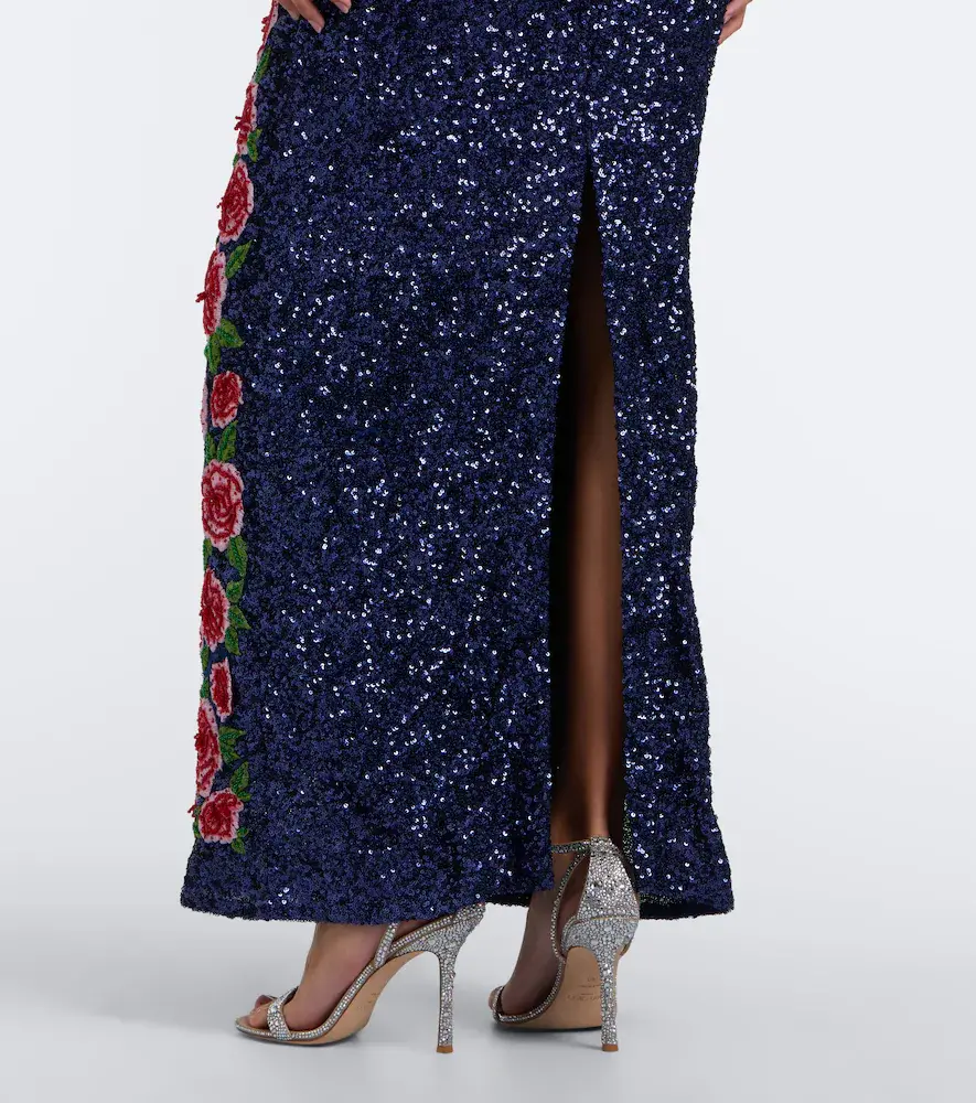 LA FUORI Là Fuori Rose Nocturne embellished gown | Thumbnail 6