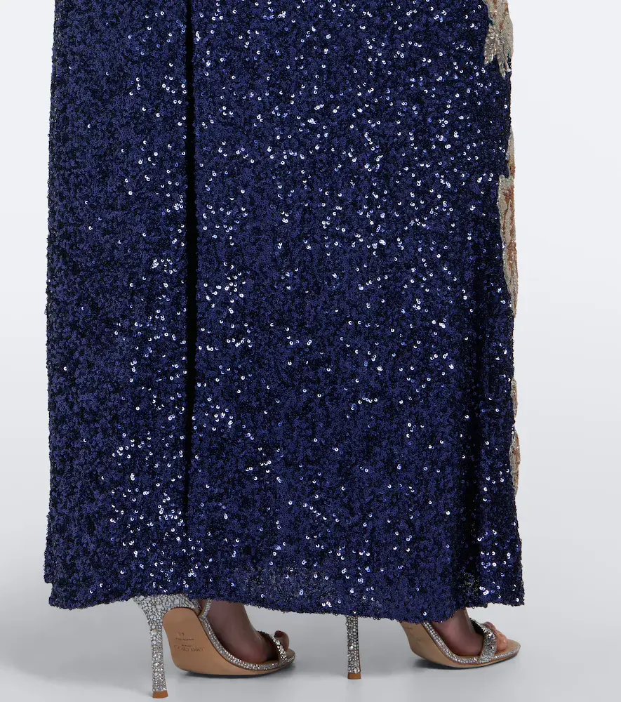 LA FUORI Là Fuori Celestial Bloom embellished gown | Thumbnail 3