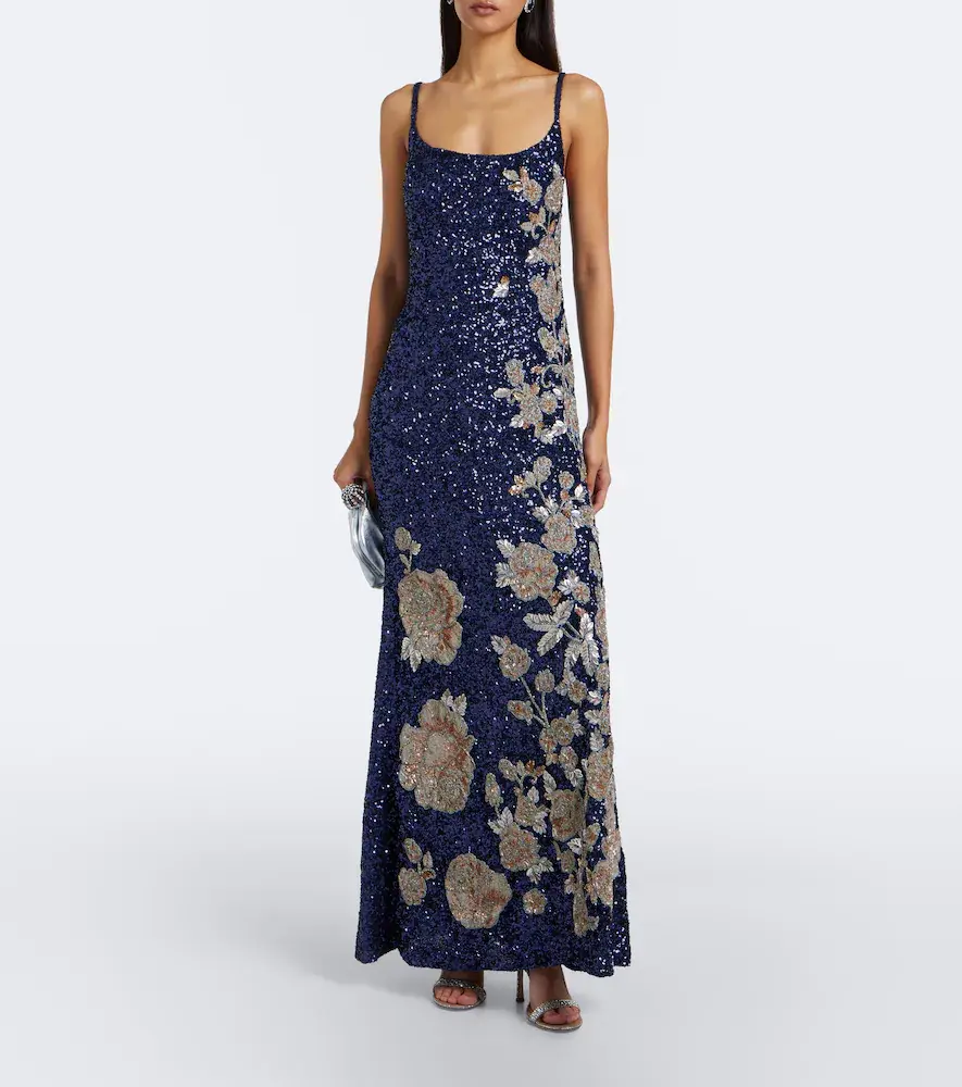 LA FUORI Là Fuori Celestial Bloom embellished gown | Thumbnail 5