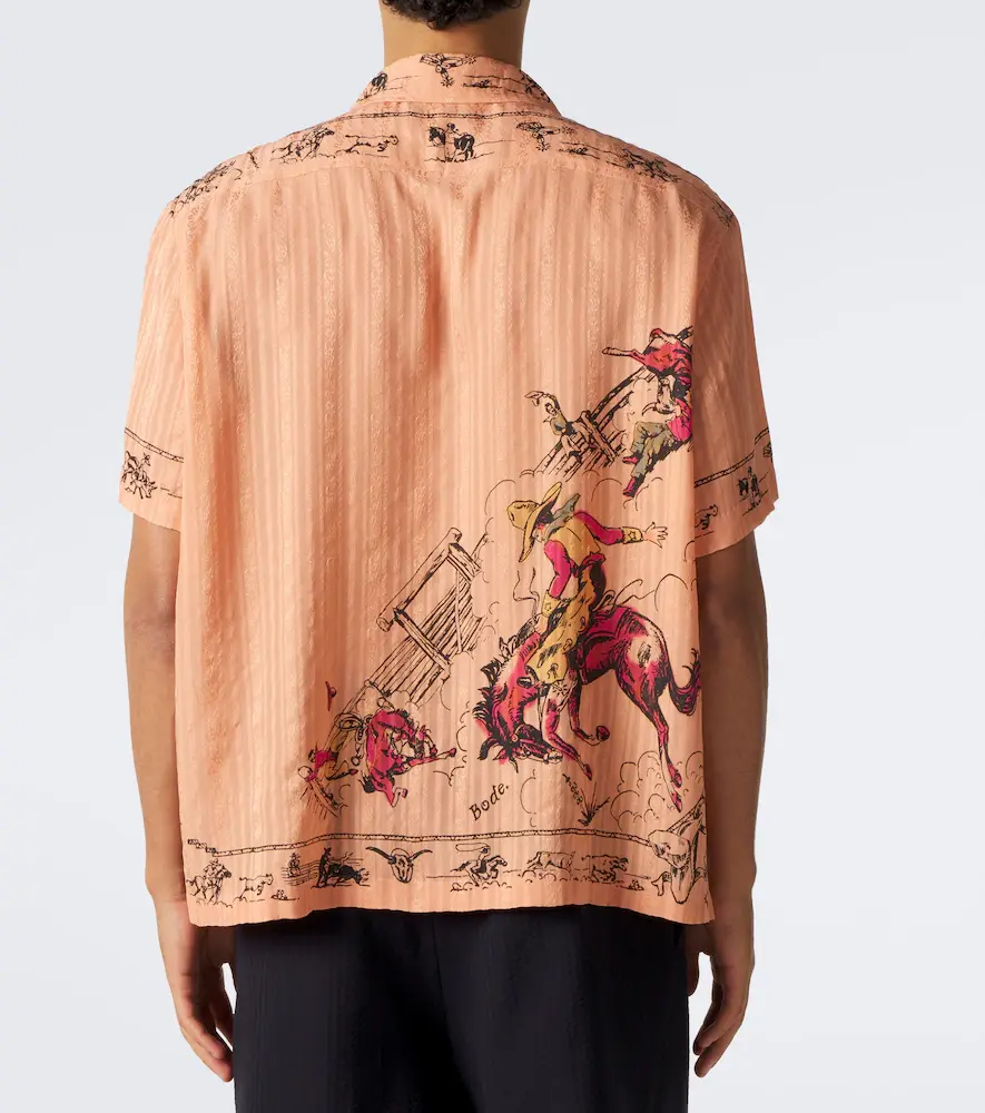 BODE Bronco printed silk baseball shirt | Thumbnail 2 BODE Bronco printed silk baseball shirt | Thumbnail 2