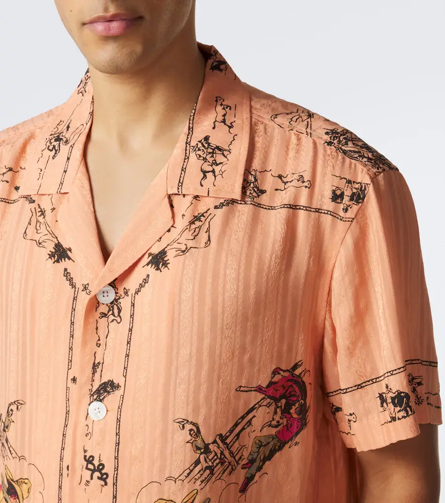 BODE Bronco printed silk baseball shirt | Thumbnail 4 BODE Bronco printed silk baseball shirt | Thumbnail 4