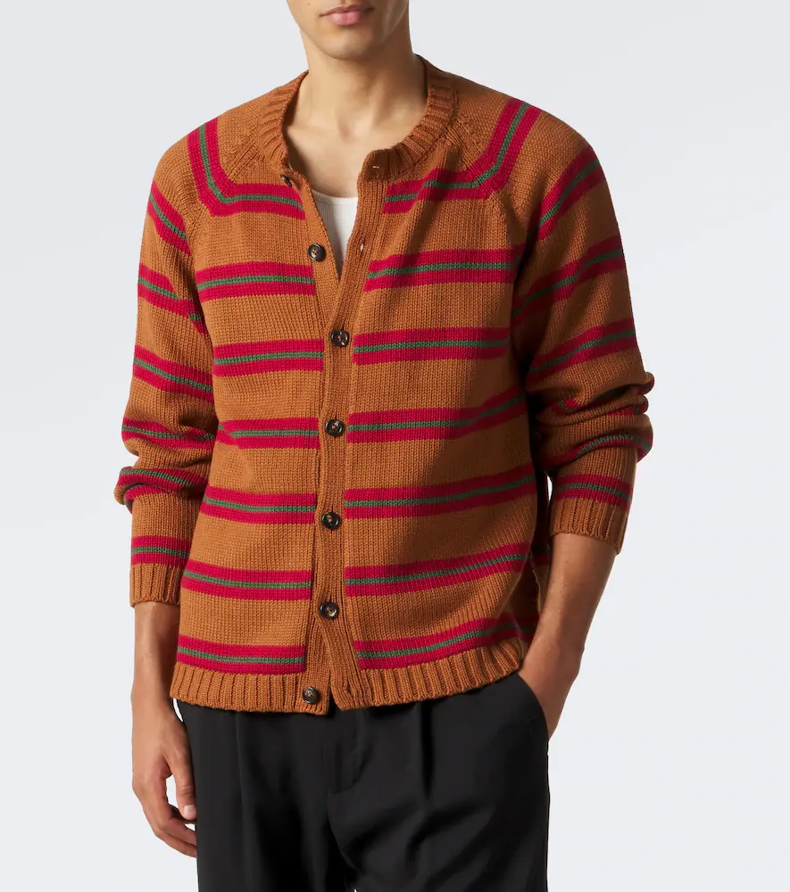 BODE Holly striped cotton and wool cardigan | Thumbnail 3