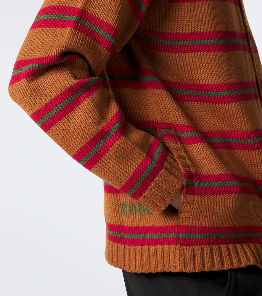BODE Holly striped cotton and wool cardigan | Thumbnail 4
