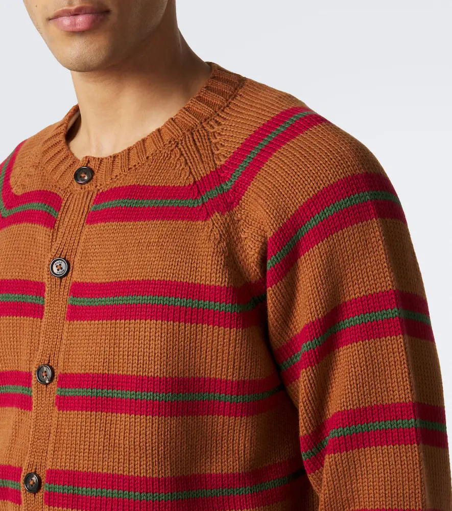 BODE Holly striped cotton and wool cardigan | Thumbnail 6