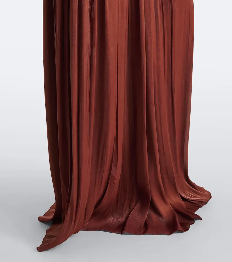 Costarellos Silla cut-out pleated Lurex georgette gown | Thumbnail 7