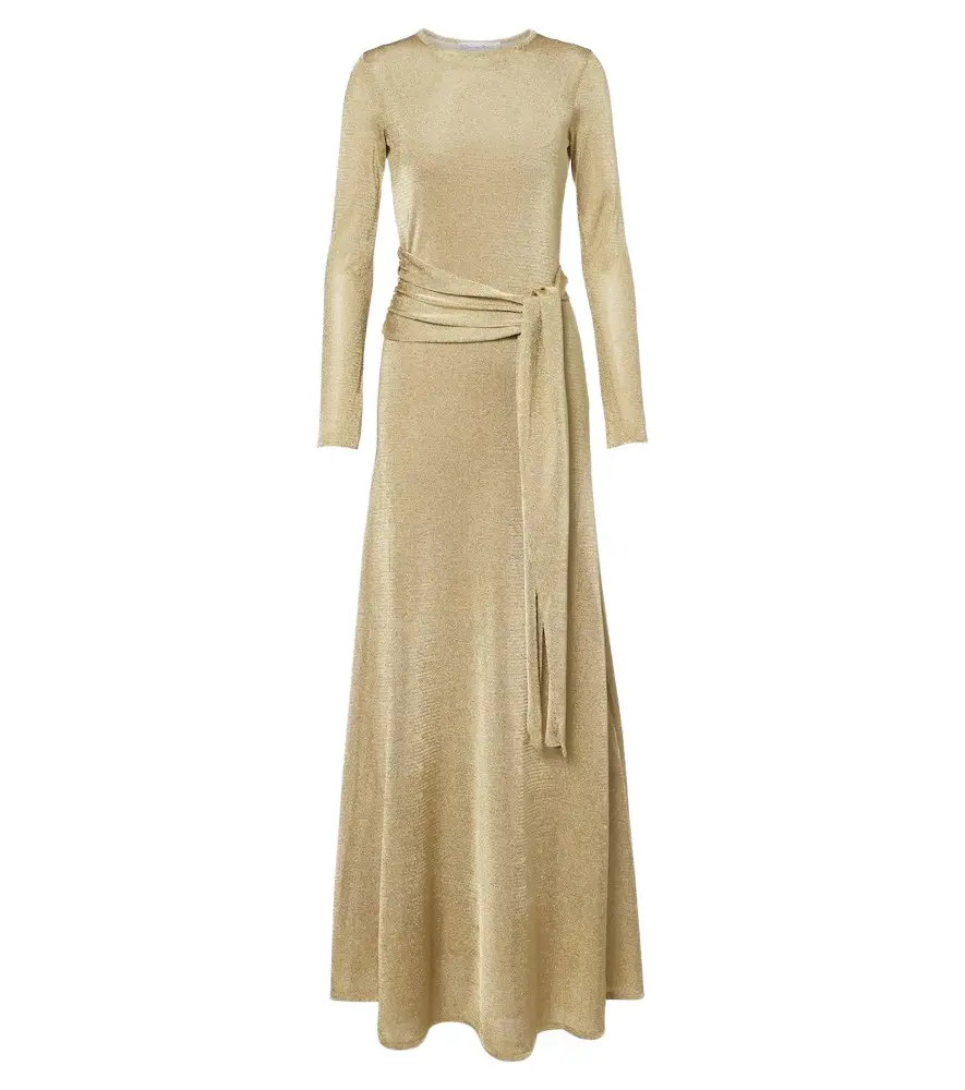 Oscar de la Renta Semi-sheer knitted gown