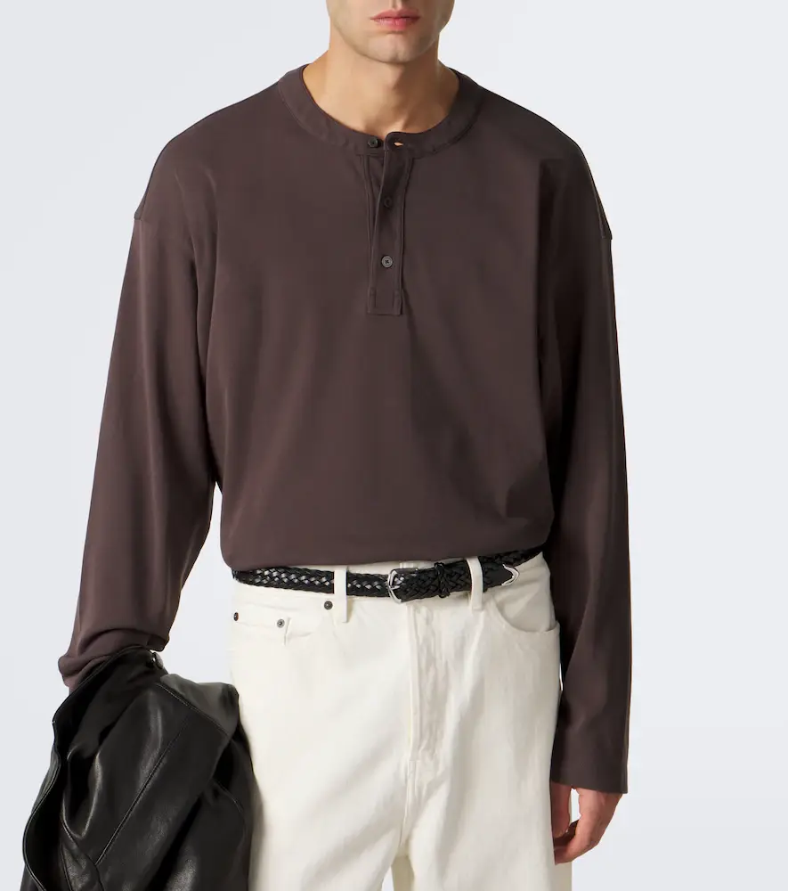 Frame Cotton jersey Henley shirt | Thumbnail 6 Frame Cotton jersey Henley shirt | Thumbnail 6