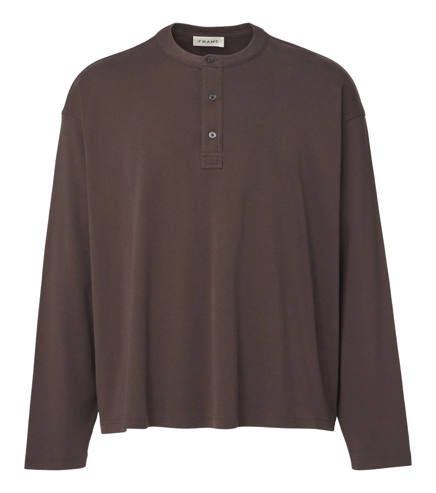 Frame Cotton jersey Henley shirt