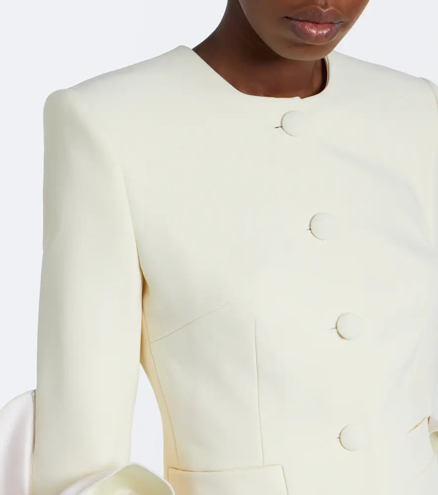 Safiyaa Omona duchesse-trimmed crêpe blazer | Thumbnail 2 Safiyaa Omona duchesse-trimmed crêpe blazer | Thumbnail 2
