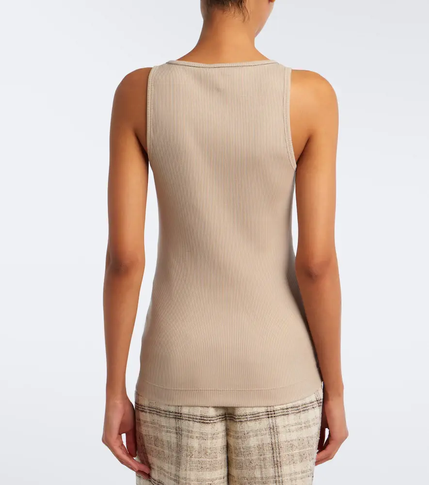 Brunello Cucinelli Monilli ribbed-knit cotton-blend tank top | Thumbnail 5 Brunello Cucinelli Monilli ribbed-knit cotton-blend tank top | Thumbnail 5