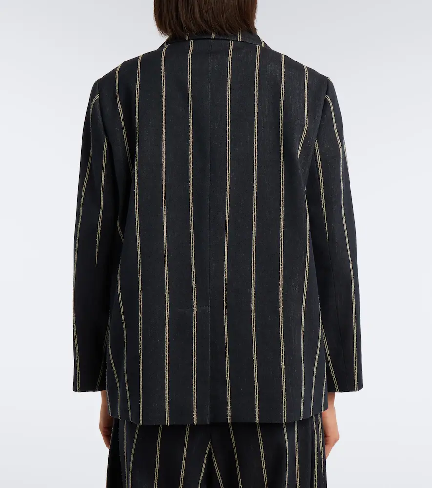 Brunello Cucinelli Striped cotton and linen blazer | Thumbnail 4 Brunello Cucinelli Striped cotton and linen blazer | Thumbnail 4