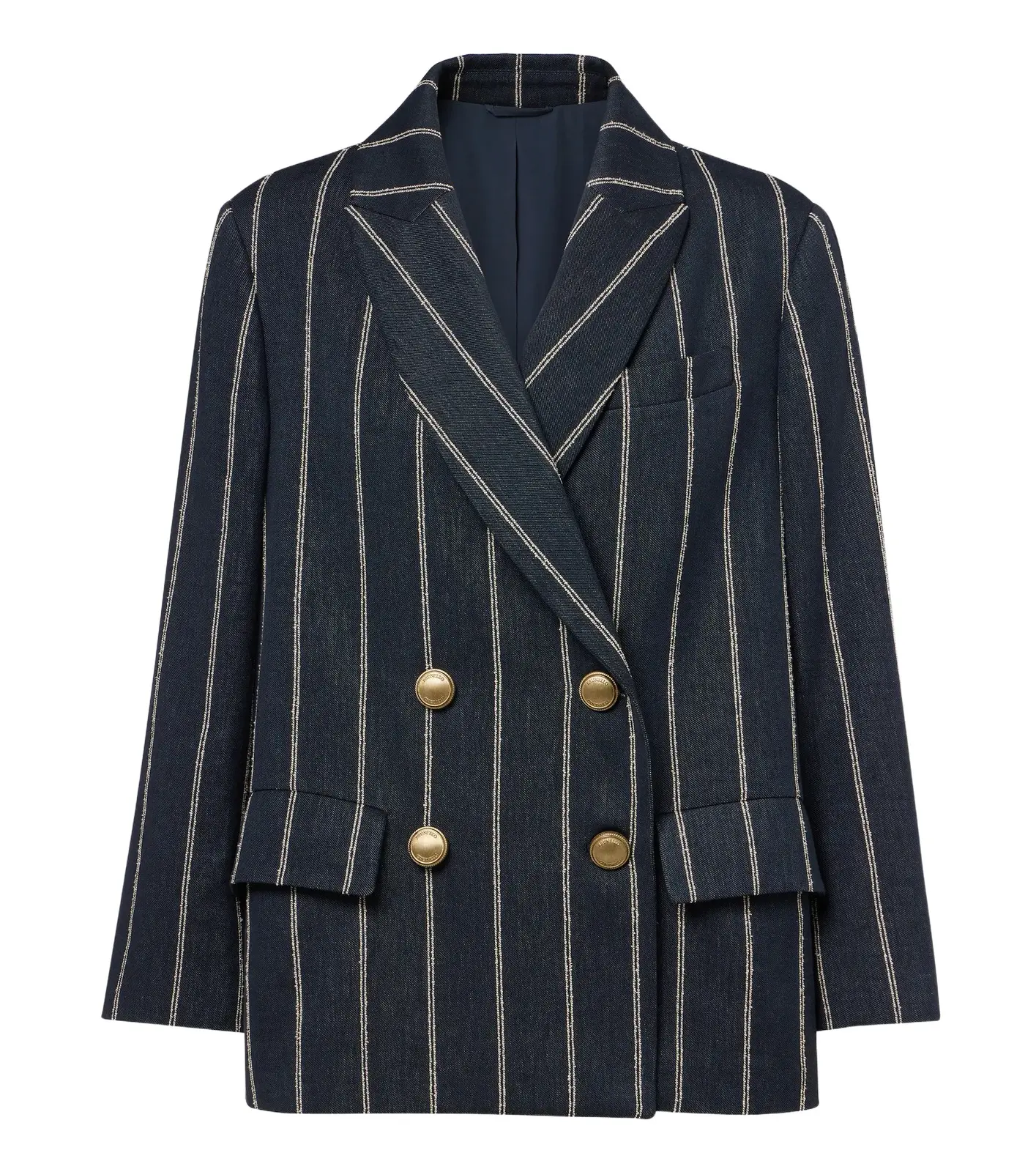 Striped cotton and linen blazer Striped cotton and linen blazer
