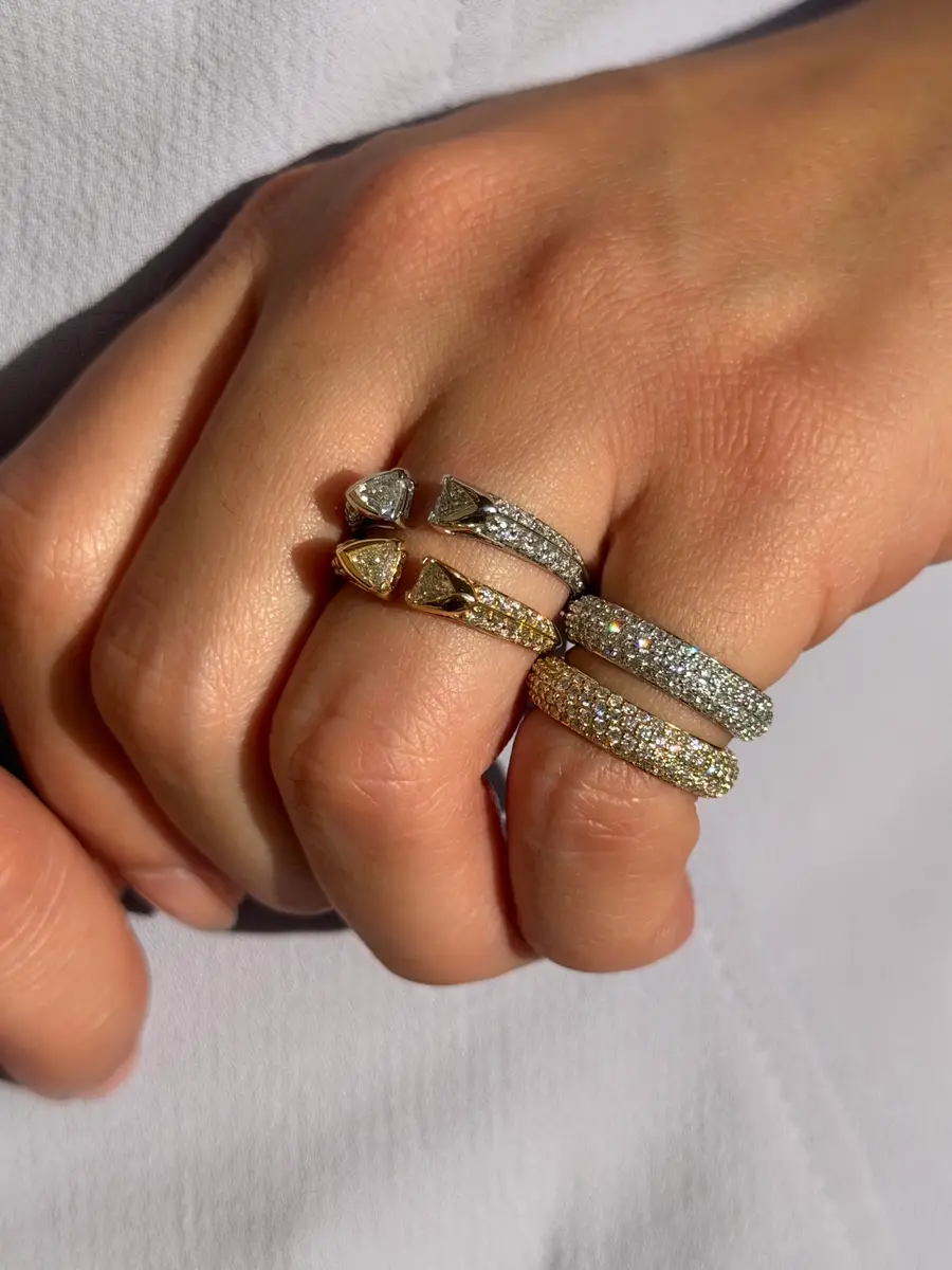 Wish Fine Jewelry 1.15ct Diamond 18K Gold Pave Signet Ring | Thumbnail 3 Wish Fine Jewelry 1.15ct Diamond 18K Gold Pave Signet Ring | Thumbnail 3