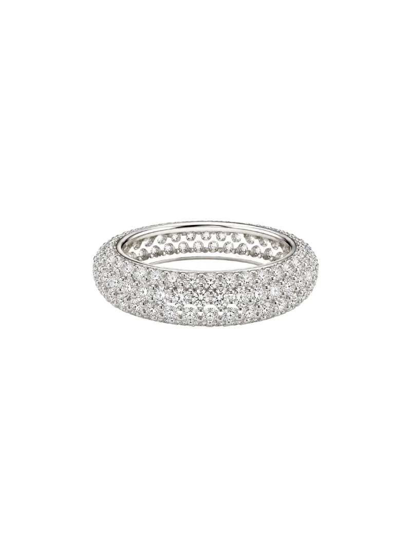 1.15ct Diamond 18K Gold Pave Signet Ring