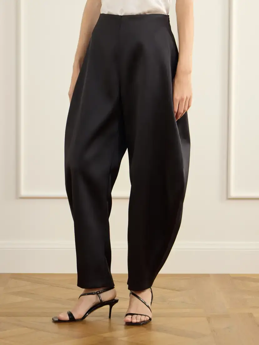 RÓHE Posey Satin Barrel-leg Pants | Thumbnail 3