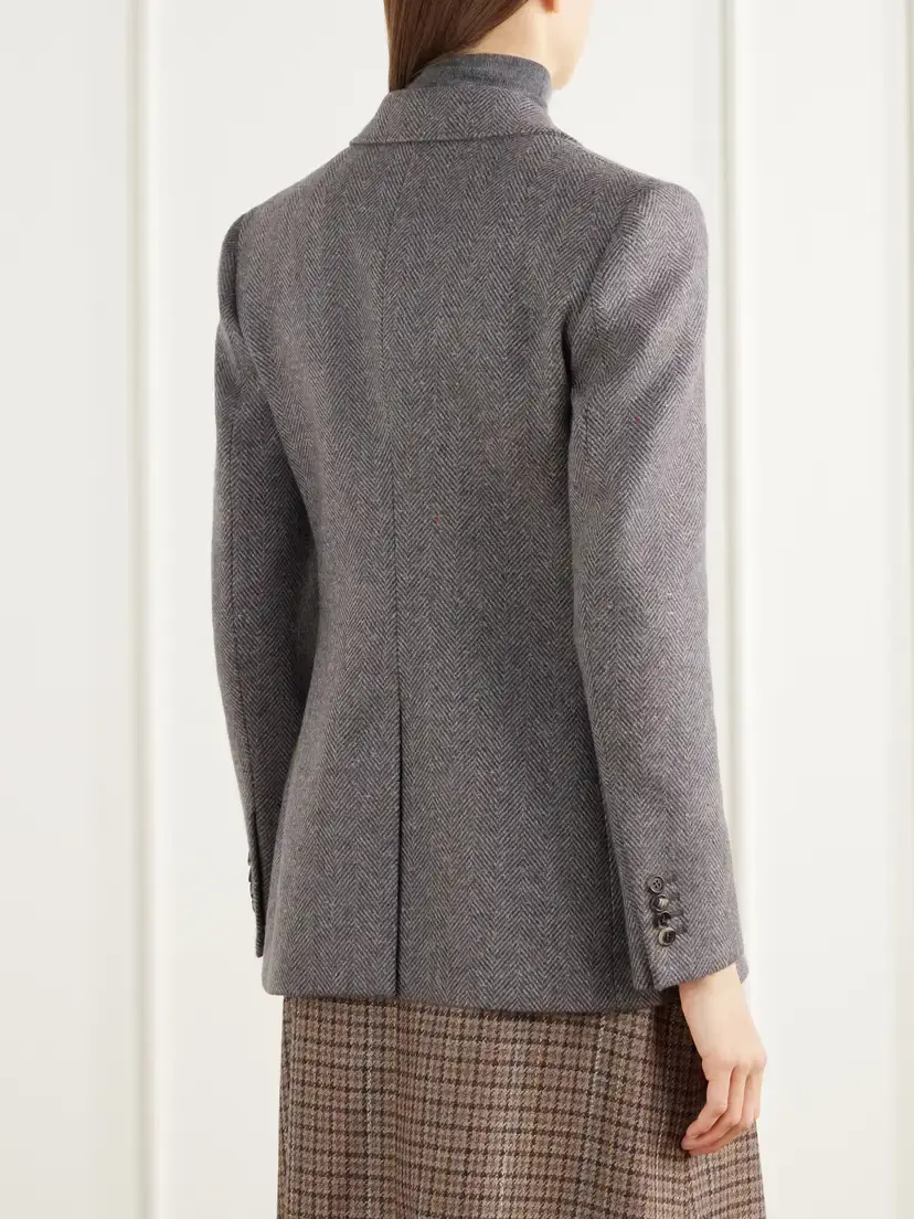 Gabriela Hearst Leiva Houndstooth Wool And Silk-blend Twill Blazer | Thumbnail 4 Gabriela Hearst Leiva Houndstooth Wool And Silk-blend Twill Blazer | Thumbnail 4