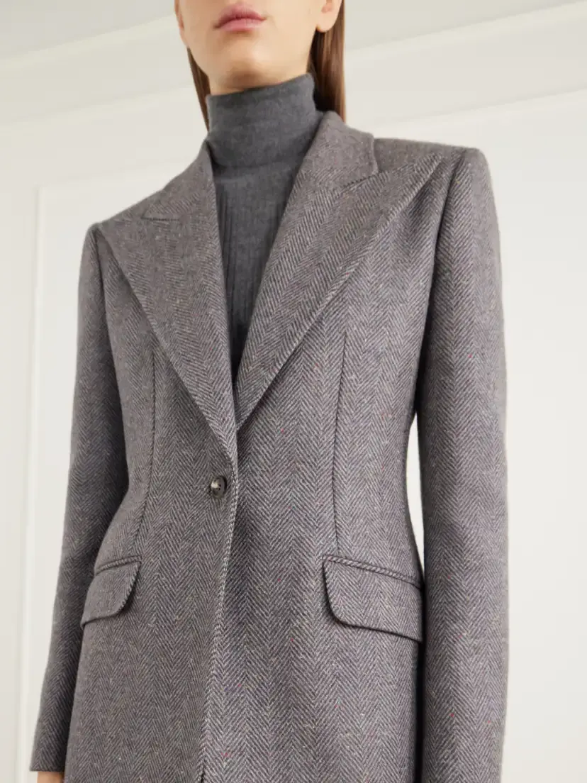 Gabriela Hearst Leiva Houndstooth Wool And Silk-blend Twill Blazer | Thumbnail 5 Gabriela Hearst Leiva Houndstooth Wool And Silk-blend Twill Blazer | Thumbnail 5