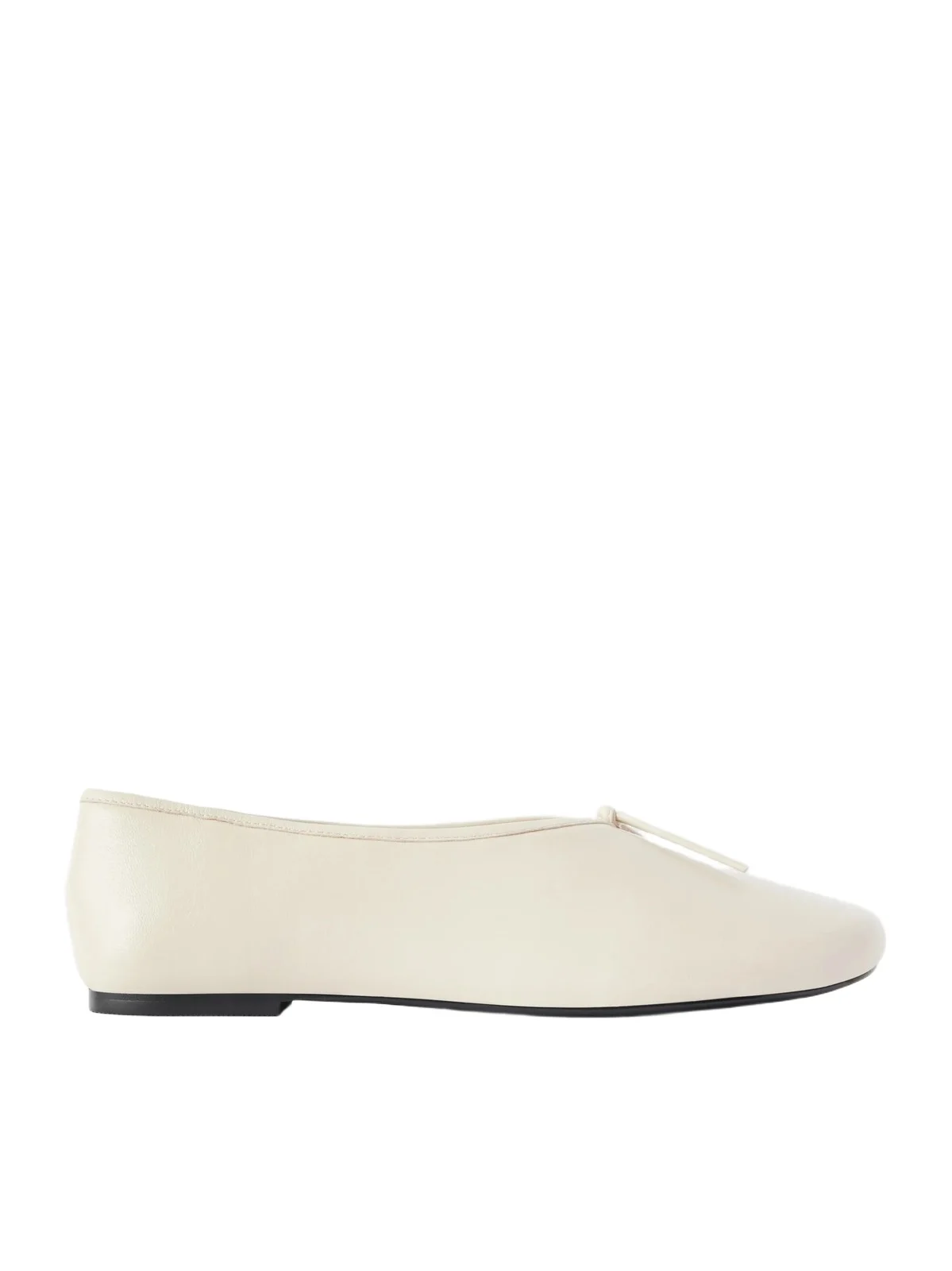 A Emery Mabel Tie-detailed Leather Ballet Flats