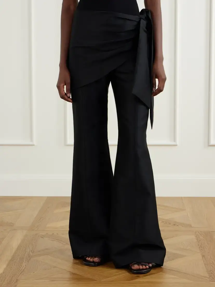 Zimmermann Tie-detailed Wool And Silk-blend Flared Pants | Thumbnail 3 Zimmermann Tie-detailed Wool And Silk-blend Flared Pants | Thumbnail 3