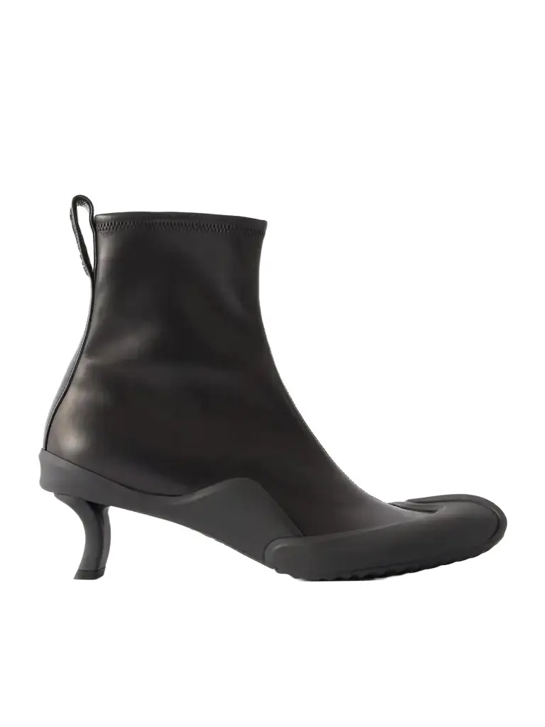 Loewe Dive 45 Rubber-trimmed Leather Ankle Boots