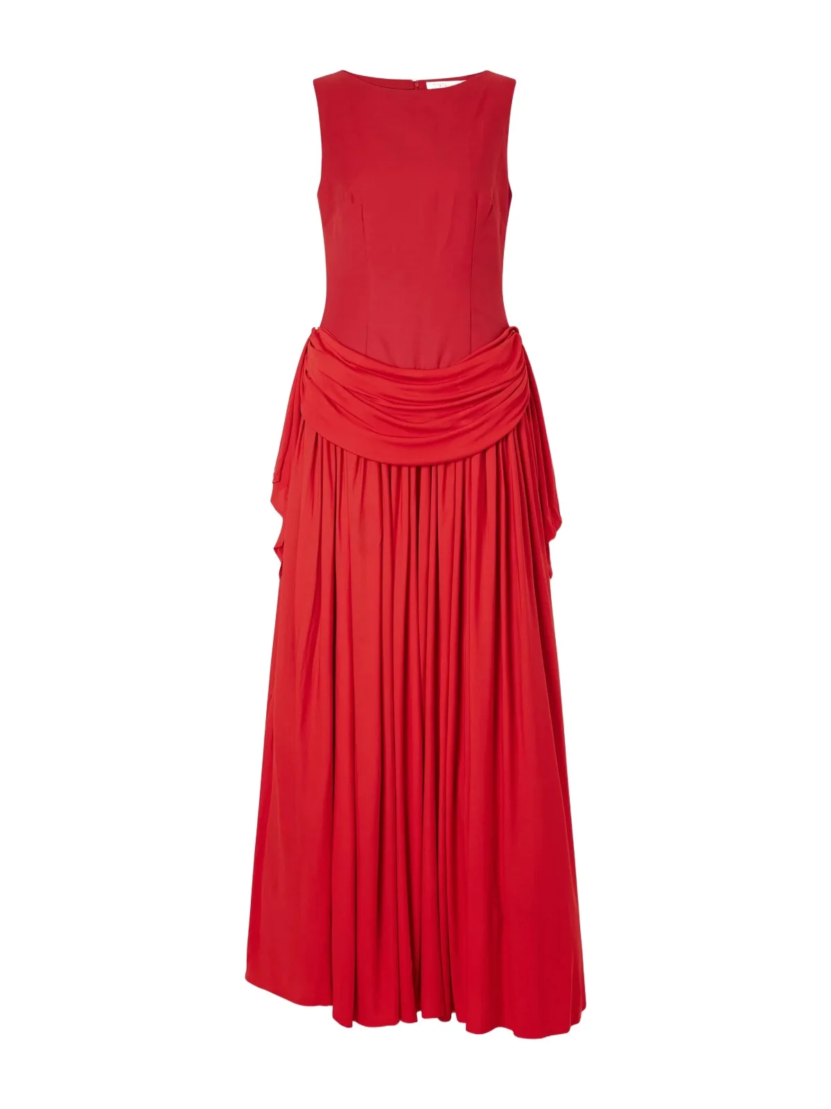 Abadia Sarah Draped Wool-blend Maxi Dress
