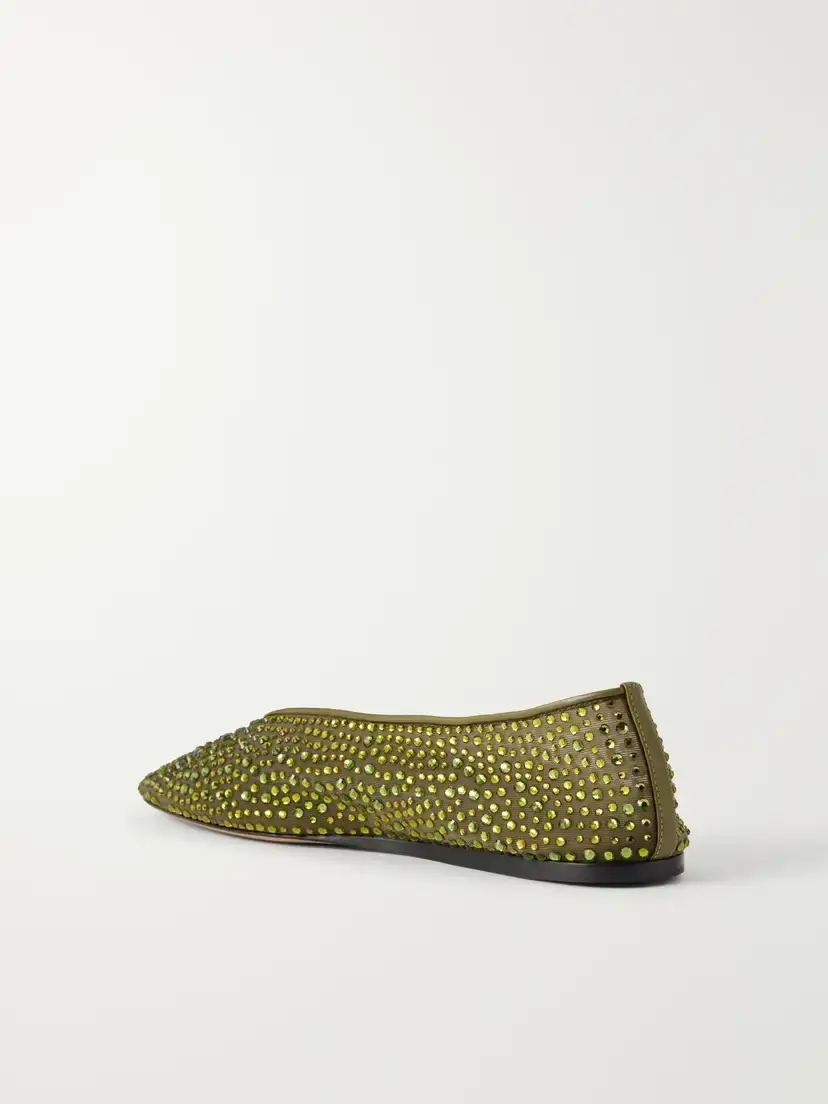 Le Monde Béryl Luna Crystal-embellished Mesh Ballet Flats | Thumbnail 3 Le Monde Béryl Luna Crystal-embellished Mesh Ballet Flats | Thumbnail 3