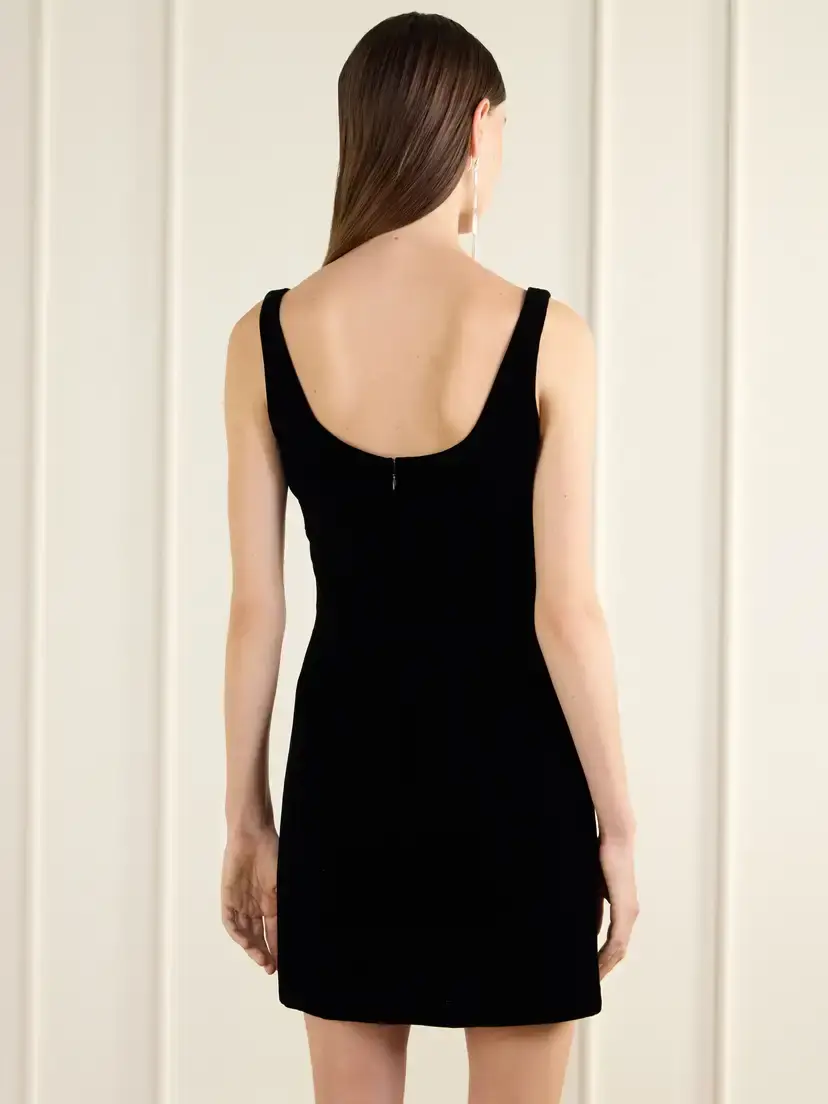 Emilia Wickstead Einna Velvet Mini Dress | Thumbnail 4
