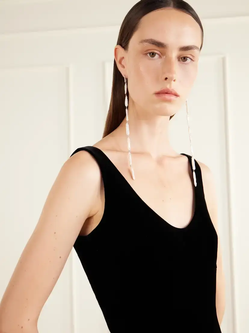 Emilia Wickstead Einna Velvet Mini Dress | Thumbnail 5