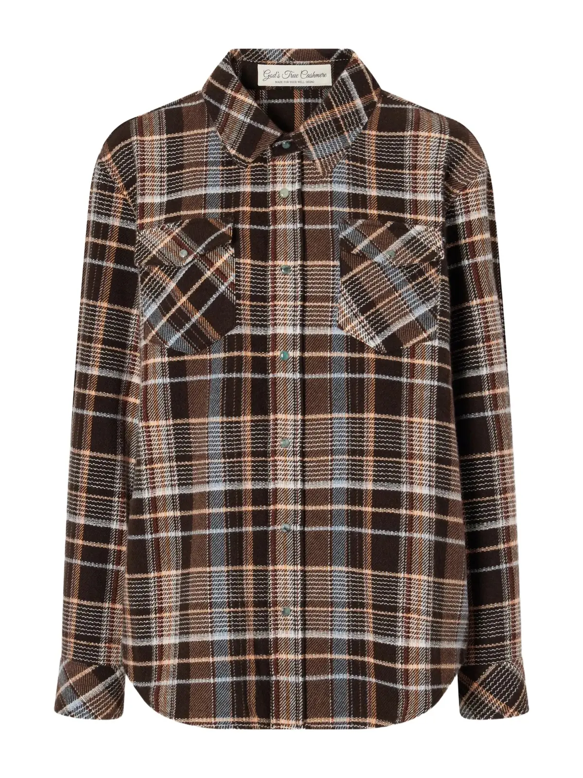 God’s True Cashmere Wilderness Checked Cashmere Shirt