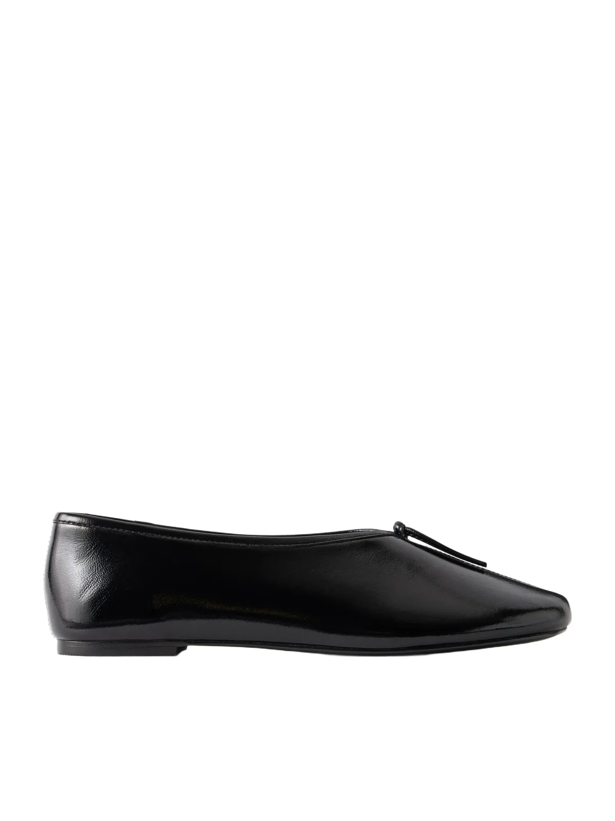 A Emery Mabel Tie-detailed Patent-leather Ballet Flats