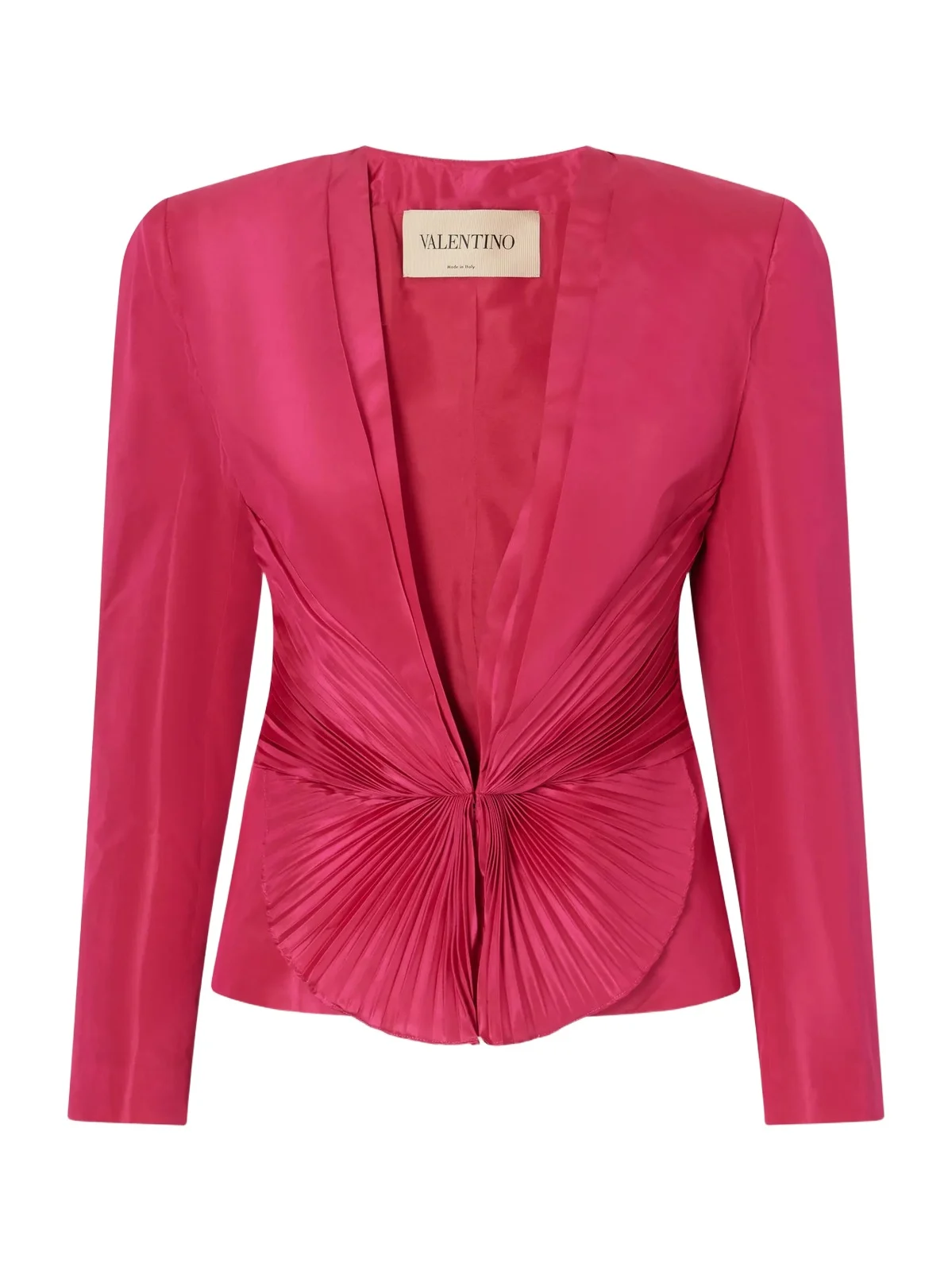 Valentino Garavani Plissé Silk-taffeta Jacket