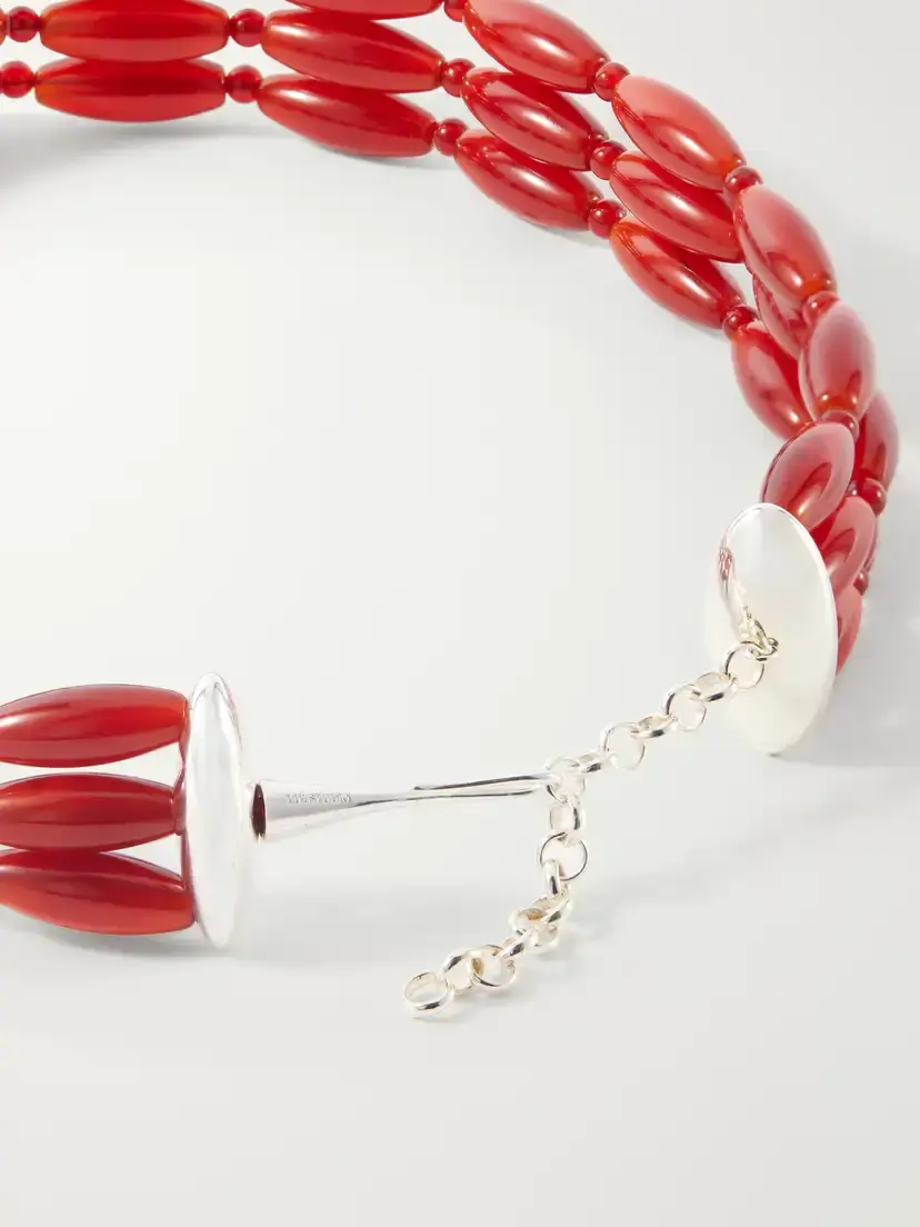 LIÉ STUDIO Sarah Silver-plated Red Carnelian Necklace | Thumbnail 3