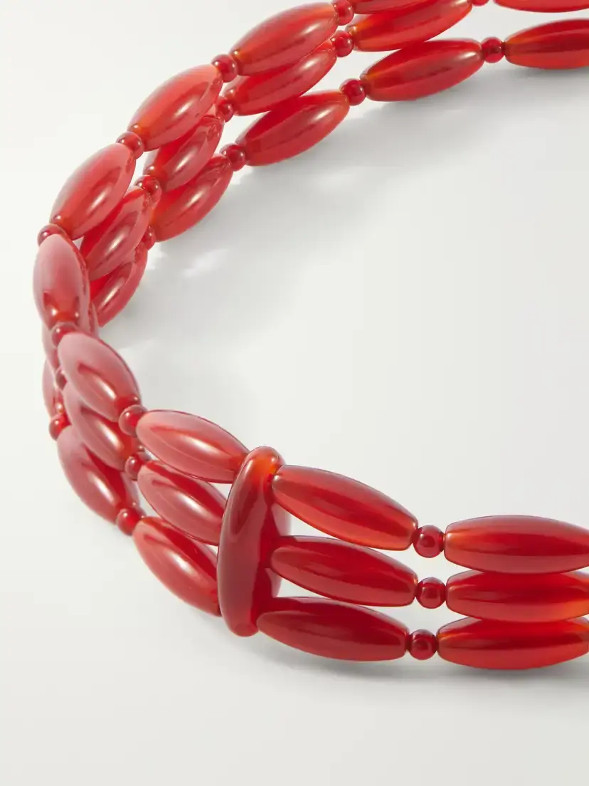 LIÉ STUDIO Sarah Silver-plated Red Carnelian Necklace | Thumbnail 4