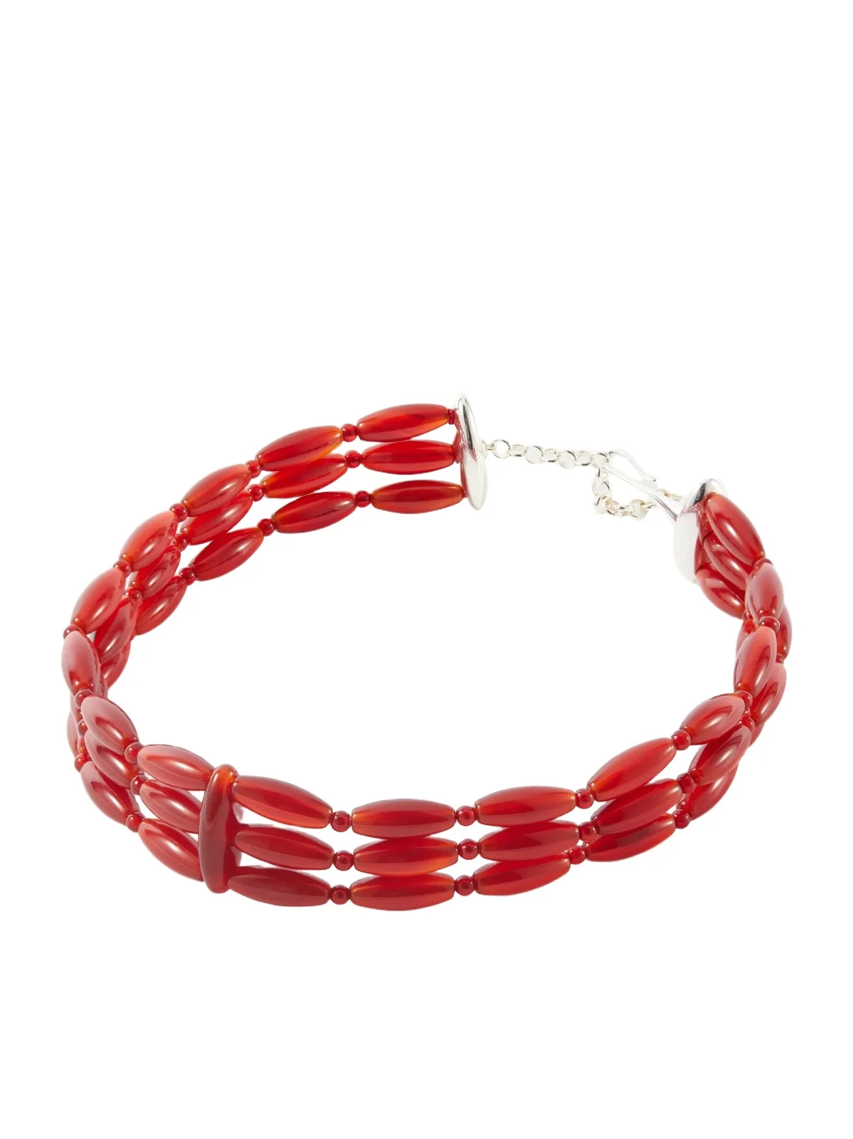 LIÉ STUDIO Sarah Silver-plated Red Carnelian Necklace