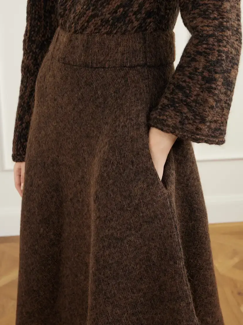 Lauren Manoogian Manta Asymmetric Wool, Alpaca And Cotton-blend Felt Midi Skirt | Thumbnail 5 Lauren Manoogian Manta Asymmetric Wool, Alpaca And Cotton-blend Felt Midi Skirt | Thumbnail 5