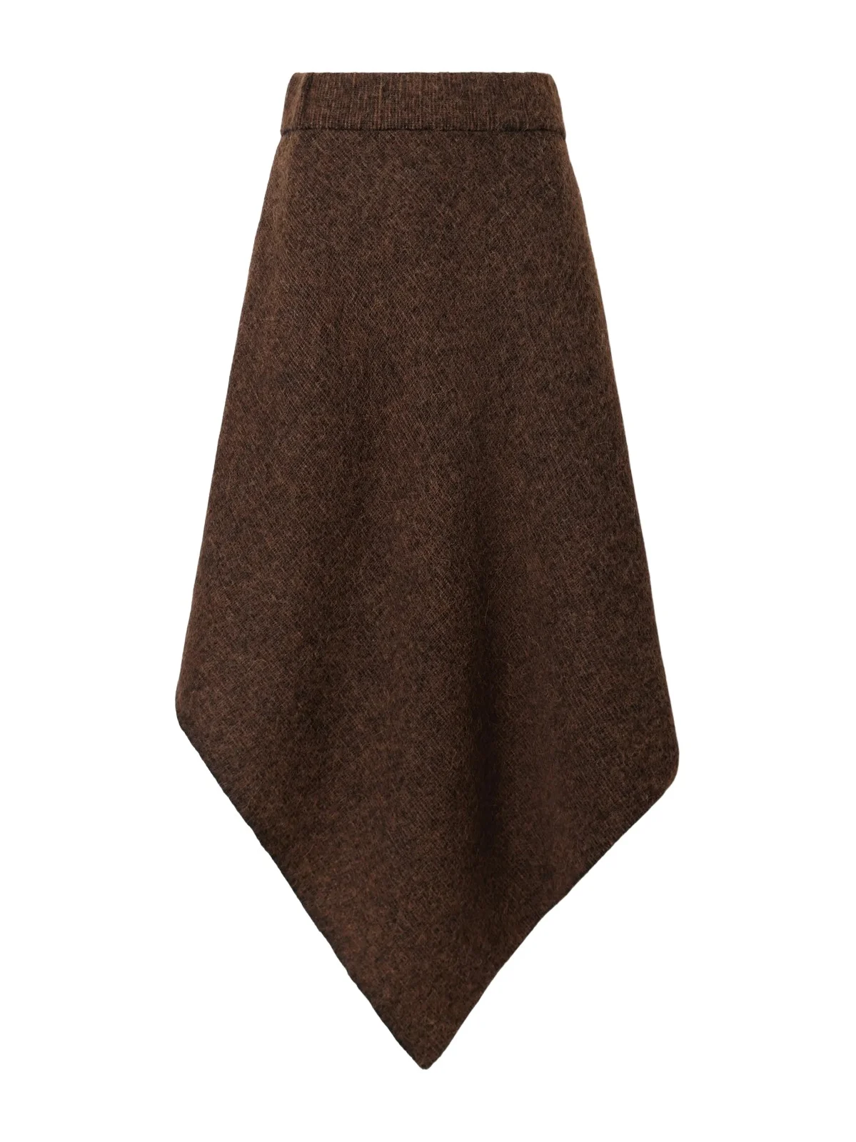 Lauren Manoogian Manta Asymmetric Wool, Alpaca And Cotton-blend Felt Midi Skirt