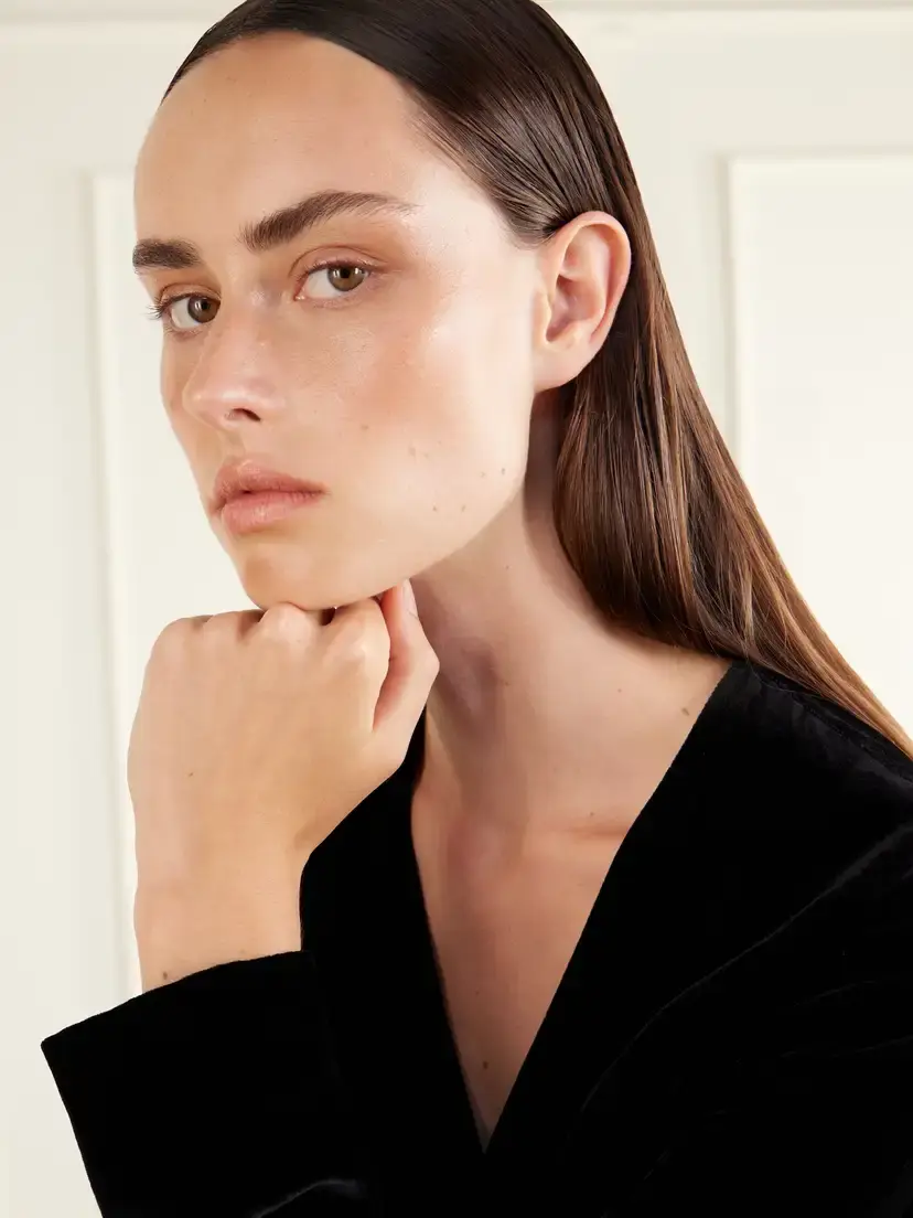 Le Sundial Veiled Bloom Single Asymmetric Gold Plated Bronze Earrings | Thumbnail 3