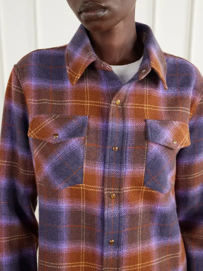 God’s True Cashmere Vulcan Checked Cashmere Shirt | Thumbnail 5 God’s True Cashmere Vulcan Checked Cashmere Shirt | Thumbnail 5