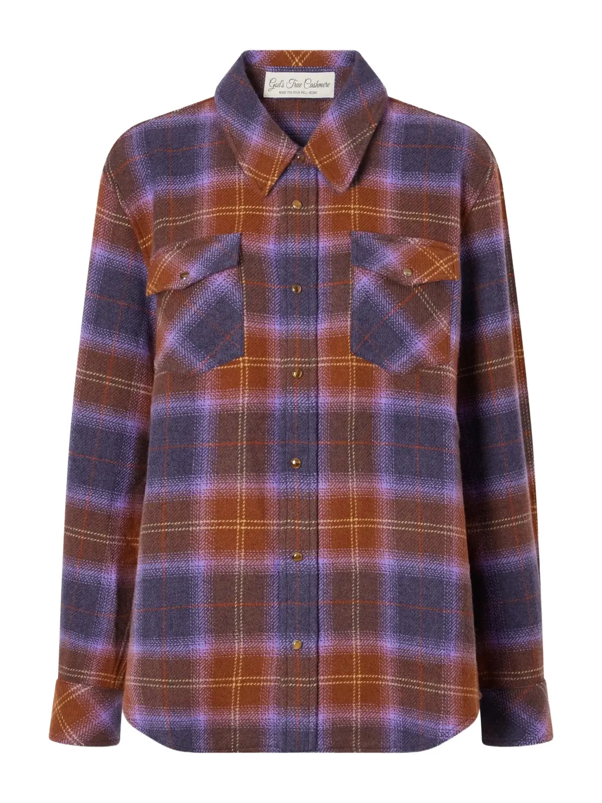 God’s True Cashmere Vulcan Checked Cashmere Shirt
