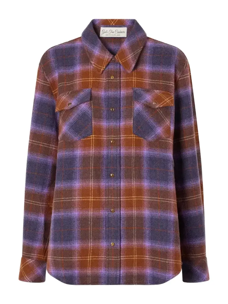God’s True Cashmere Vulcan Checked Cashmere Shirt