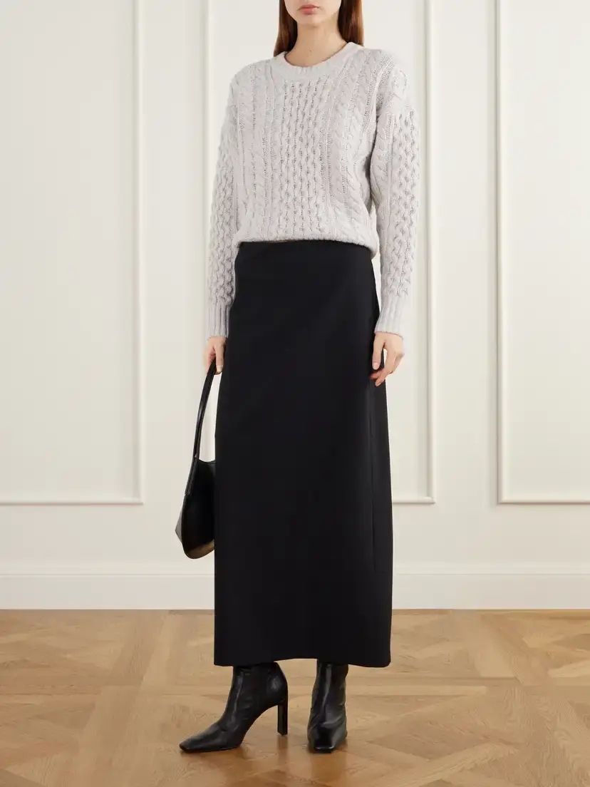 Maria McManus Cable-knit Wool And Cashmere-blend Sweater - Neutrals | Thumbnail 2 Maria McManus Cable-knit Wool And Cashmere-blend Sweater - Neutrals | Thumbnail 2