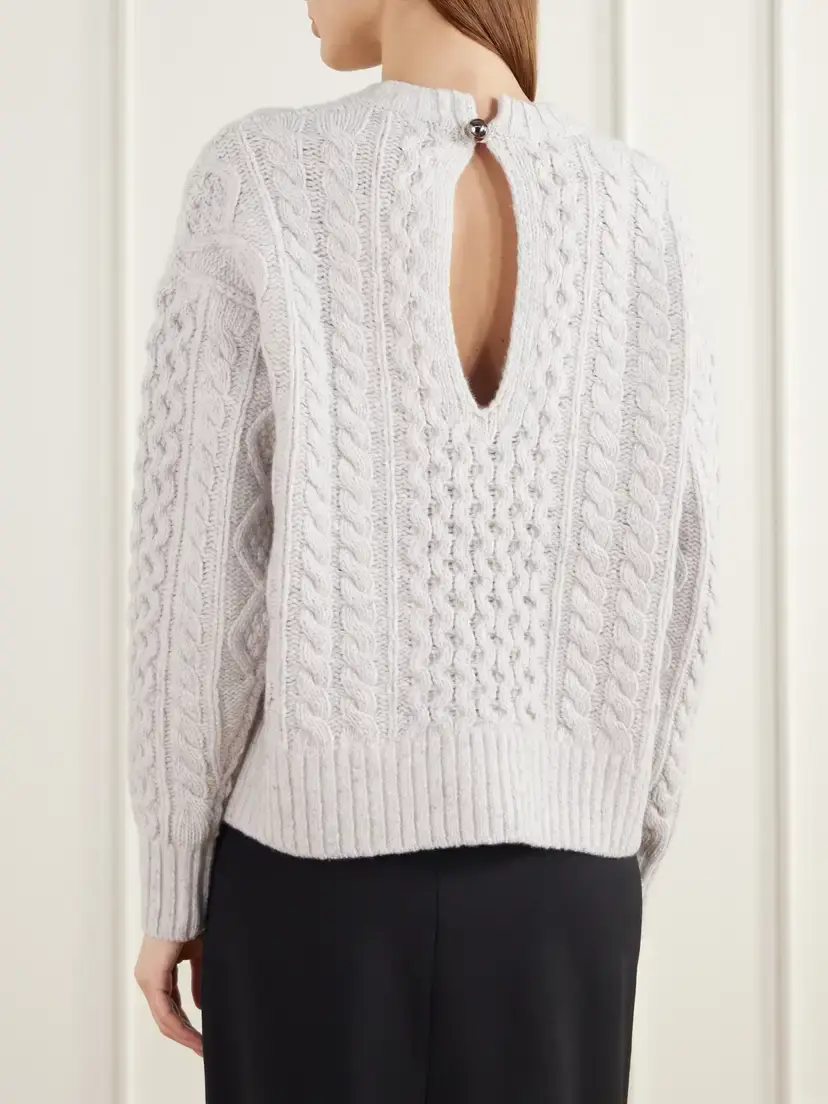 Maria McManus Cable-knit Wool And Cashmere-blend Sweater - Neutrals | Thumbnail 4 Maria McManus Cable-knit Wool And Cashmere-blend Sweater - Neutrals | Thumbnail 4