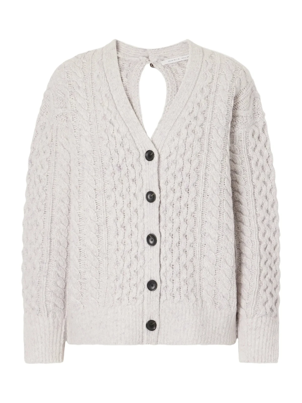 Maria McManus Cable-knit Wool And Cashmere-blend Cardigan - Neutrals