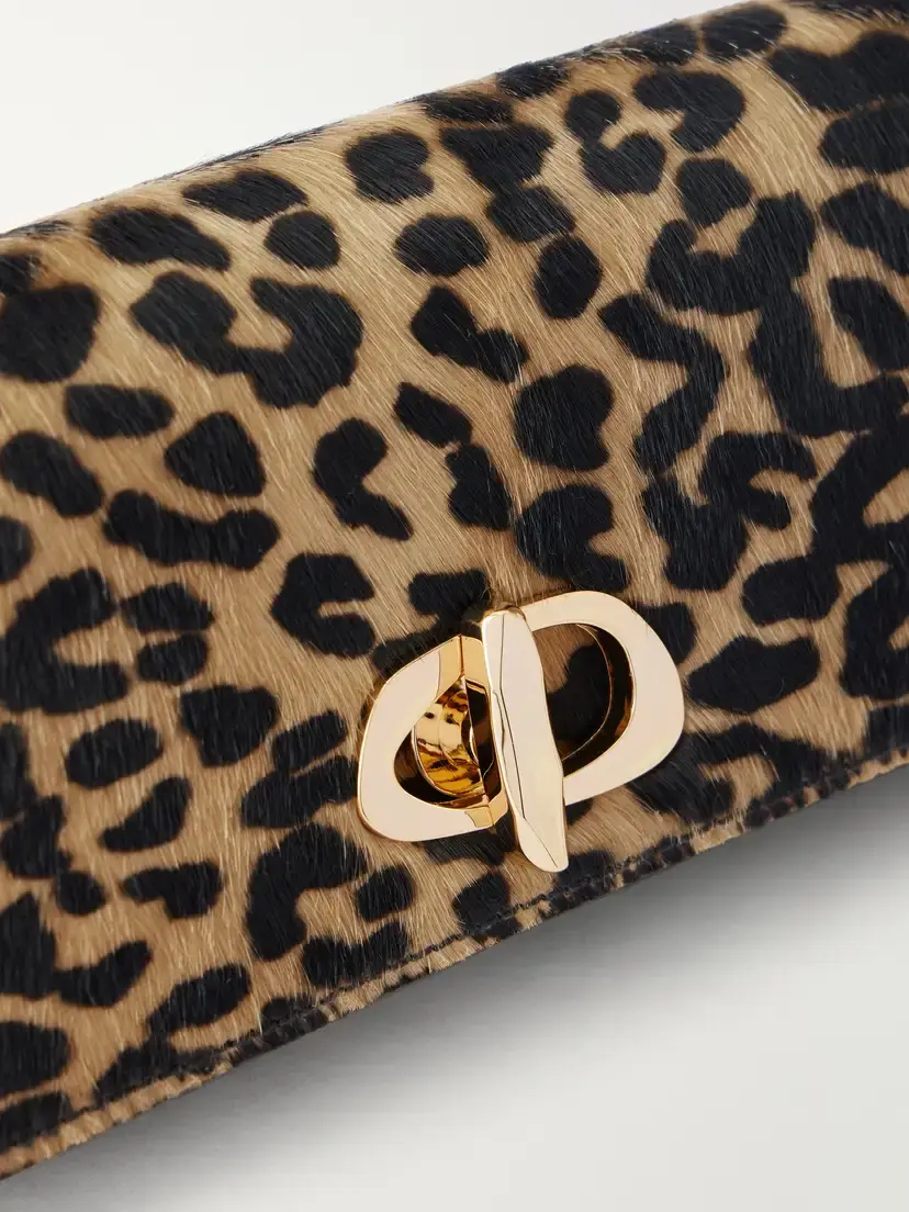 AMANU The Tanzania Leopard-print Leather-trimmed Calf-hair Clutch | Thumbnail 5 AMANU The Tanzania Leopard-print Leather-trimmed Calf-hair Clutch | Thumbnail 5