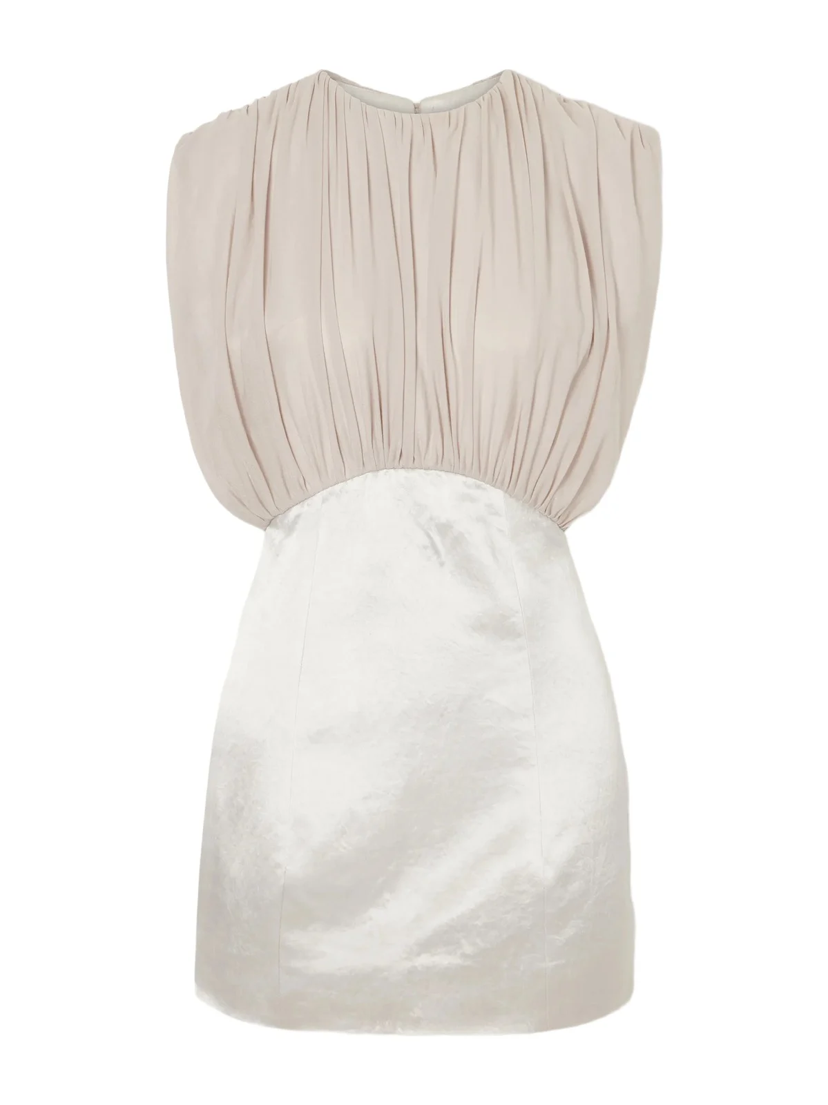 Abadia Gilda Draped Satin And Crepe Mini Dress