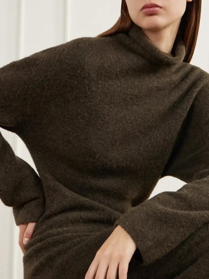 Lauren Manoogian Alpaca-blend Felt Turtleneck Midi Dress | Thumbnail 4 Lauren Manoogian Alpaca-blend Felt Turtleneck Midi Dress | Thumbnail 4