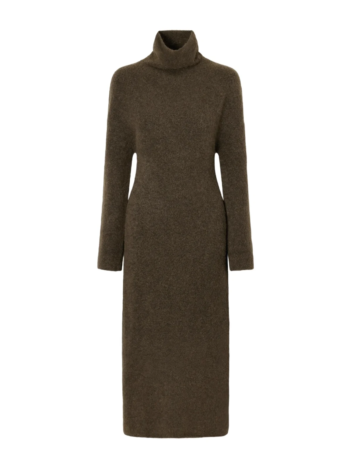 Lauren Manoogian Alpaca-blend Felt Turtleneck Midi Dress