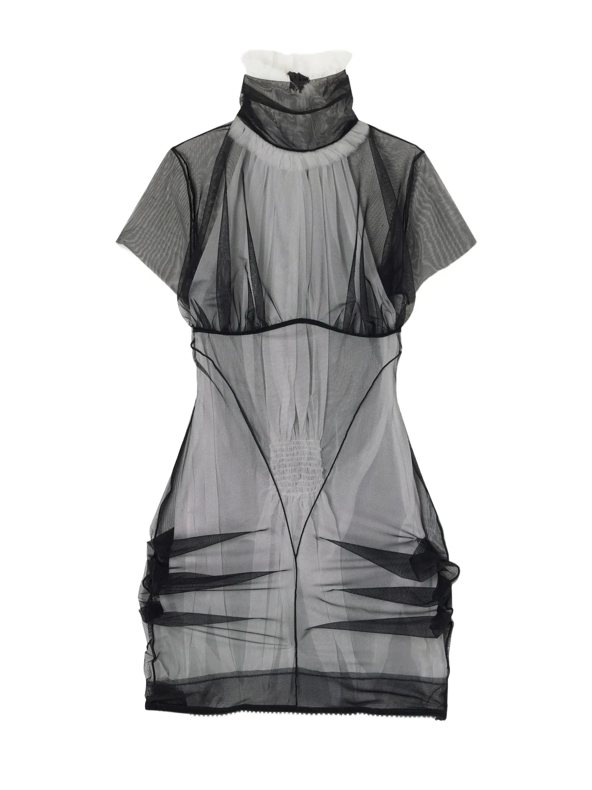 Dilara Findikoglu Heart Of Stone Frayed Mesh Mini Dress