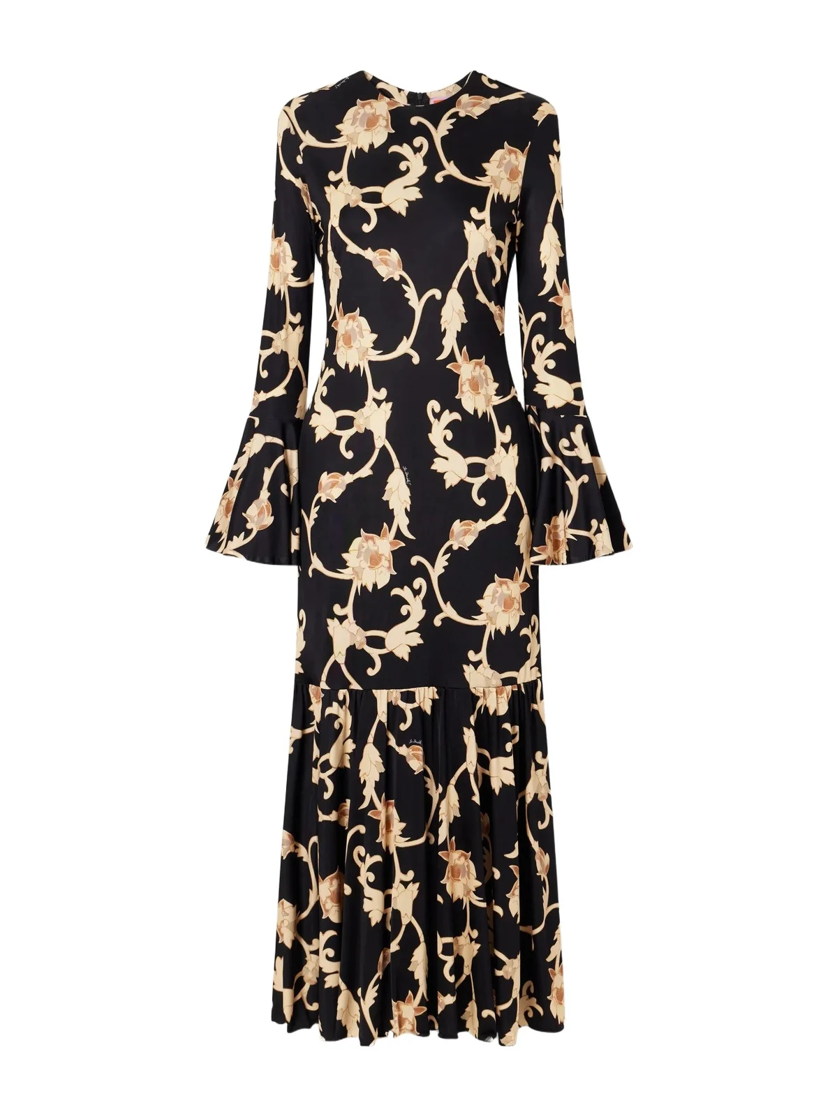 La DoubleJ Alba Gathered Floral-print Stretch-jersey Maxi Dress