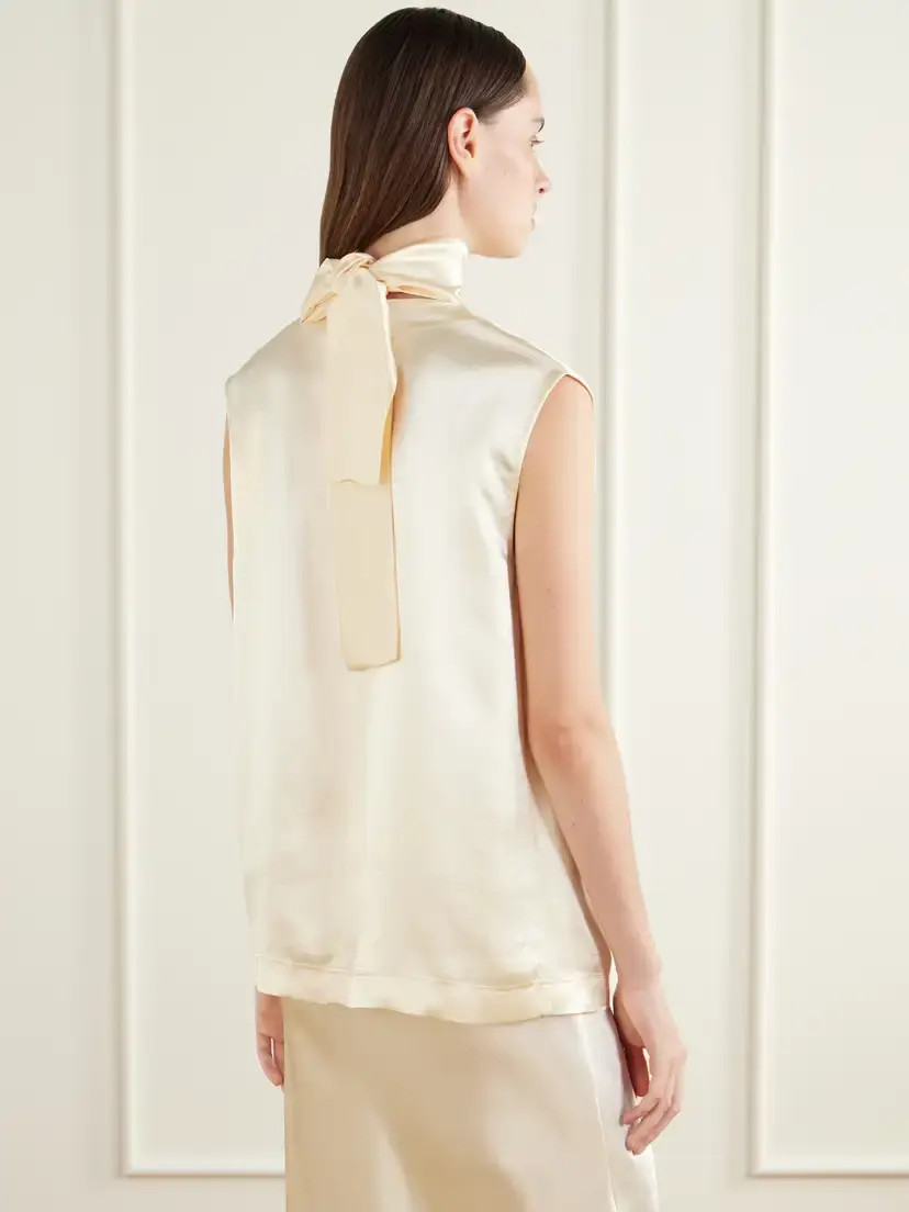 FFORME Lilah Tie-detailed Satin Blouse | Thumbnail 4 FFORME Lilah Tie-detailed Satin Blouse | Thumbnail 4